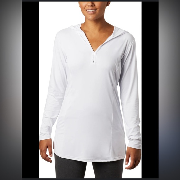 Columbia Tops - White chill river Hooded tunic Long Sleeve Shirt NWT 2X